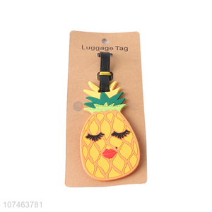 Hot sale cartoon pineapple suitcase tag luggage tag