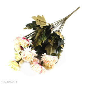 Most popular home decoration 10 heads plastic bouquet artificial flowers