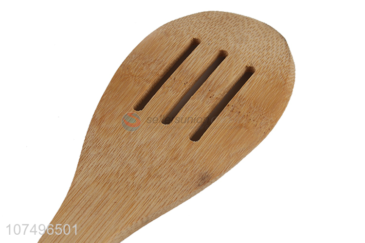 Hot sale natural bamboo slotted spoon kitchen cookware