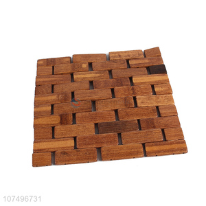 Good sale non-slip bamboo placemat square wooden coasters