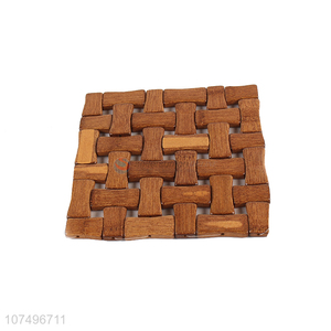 Hot products household square bamboo heat insulated pad kitchen placemat