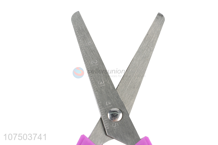 High Sales Plastic Handle Stainless Steel Scissors Students Safety Scissors