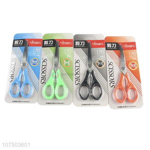 Hot Selling Plastic Handle Stainless Steel Eco-Friendly Office Scissors