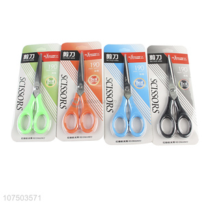 Factory Sell Office Scissorss Plastic Soft Handle Stainless Steel Scissors