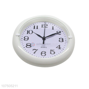 High Quality Home Decoration Round Shape Simple Style Plastic Wall Clock