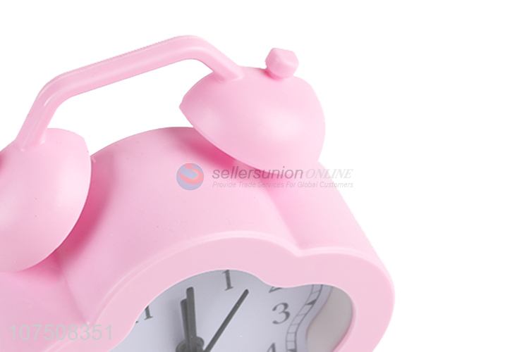Wholesale flower shape twin bell alarm clock fashion desk clock