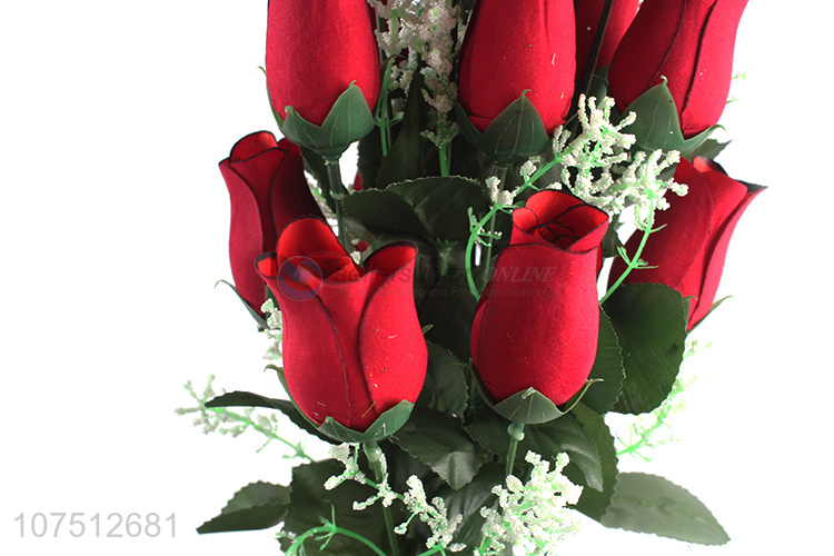 Custom Colorful Artificial Rose Fashion Decorative Bouquet