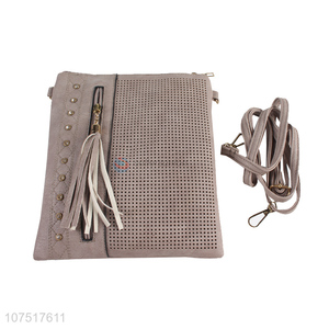 Hot Sale PU Leather Shoulder Bag With Tassel Zipper For Women
