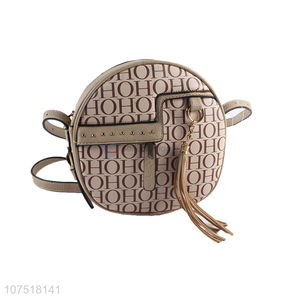 Personalized Design PU Leather Shoulder Bag With Tassel