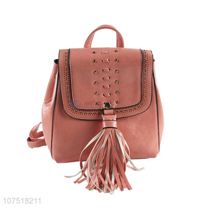 Fashion PU Leather Tassel Small Backpack Shoulders Bag