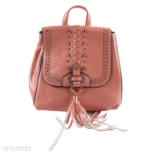Fashion Style Small Backpack With Tassel Pendant For Girls