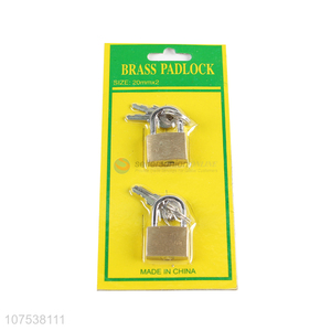 High Quality 2 Pieces Brass Padlock With Keys Set