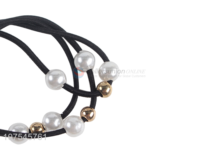 Best Selling High Elastic Pearl Decoration Hair Band Hair Ring