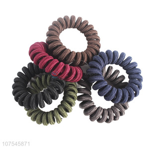 Lowest Price Telephone Wire Hair Band Hair Rope Fashion Hair Rings