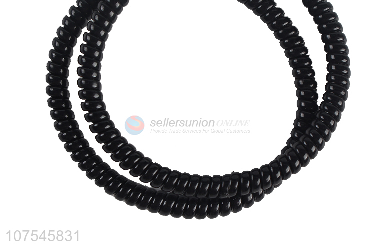 Personalized Popular Black Spiral Elastic Hair Bands Hair Rings