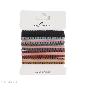 Top Quality Multicolor Elastic Hair Bands Card Hair Rings Set