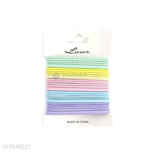 Factory Price Customized Card Hair Rope Set Colorful Hair Rings