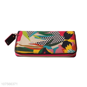 Popular products women zipper oxford fabric purse long wallets