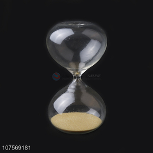 New Selling Promotion Color Sand Smooth Glass Hourglass