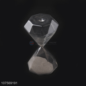 Contracted Design Diamond Shape Glass Hourglass With Color Sand