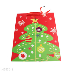 New design Christmas tree paper gift bag paper present bag