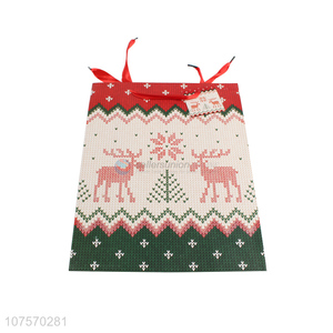 Hot products Christmas paper gift bag glitter souvenir bag