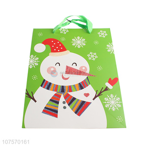 Popular products Christmas snowman paper gift bag paper souvenir bag