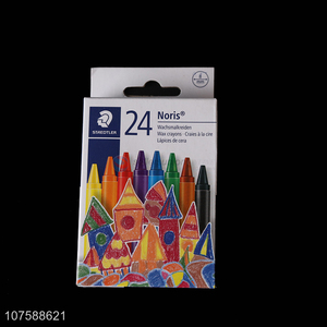 Promotional Eco Friendly Non Toxic 24 Colors Wax Crayon