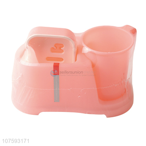 Good sale bathroom wash set plastic tooth cup & soap holder set