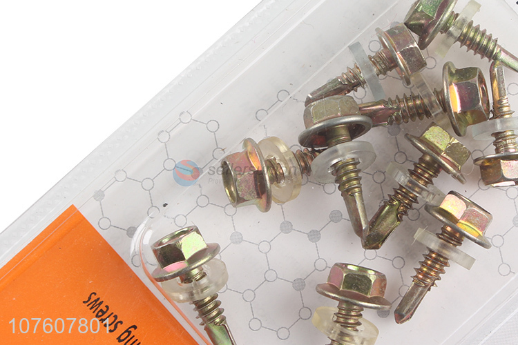 New Arrival Yellow Hexagon Drill Tail Screw With Gasket Set
