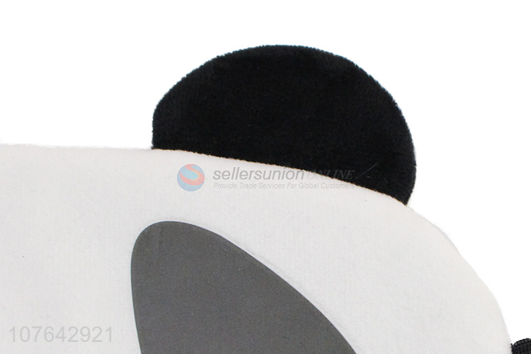 Hot sale cartoon panda eye mask short plush cooling sleep eye mask