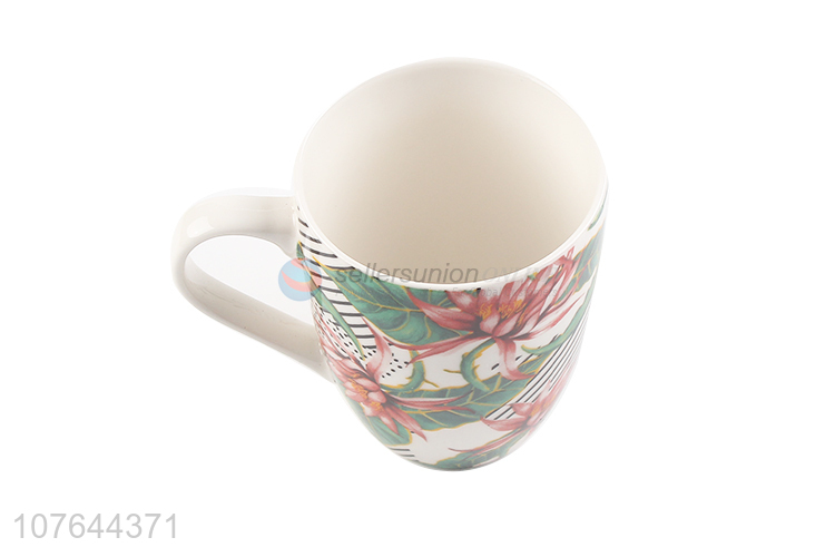 Personalized design fashion ceramic coffee cup water cup with handle