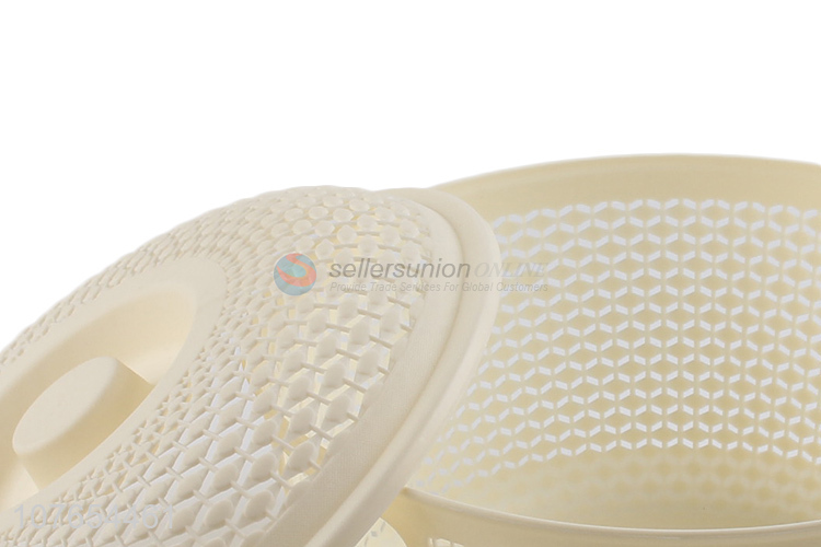 Wholesale durable round kitchen baskets plastic fashion storage basket