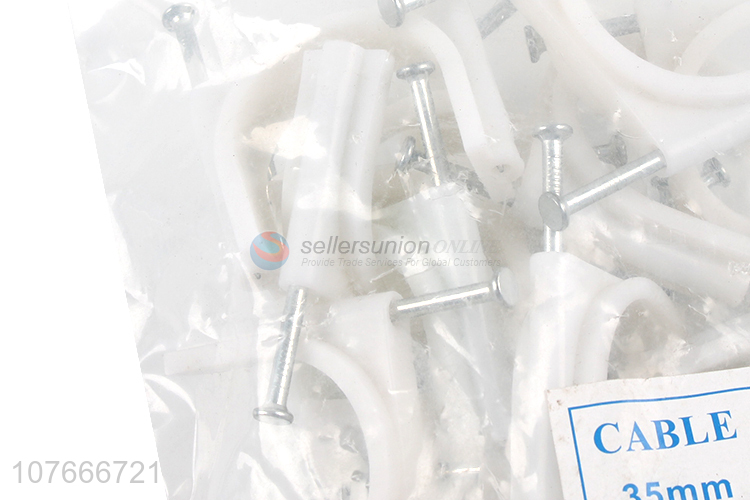 Hot product top quality plastic cable clips with steel nails