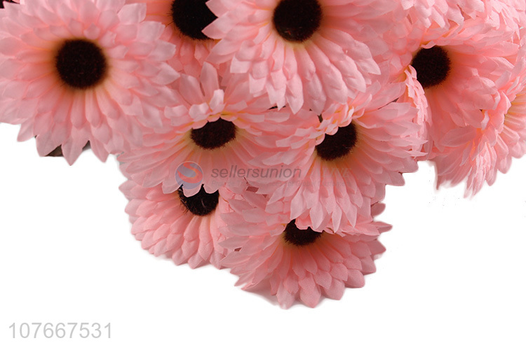 Hot sale decorative pink chrysanthemum 24 small flat chrysanthemum combination