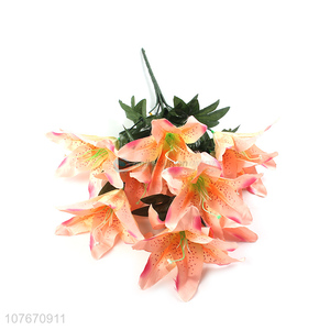 Hot sale orange artificial flower green plant simulation flower