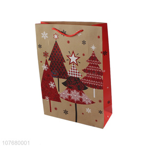 Wholesale red <em>christmas</em> tree kraft paper <em>gift</em> <em>gift</em> packaging bag