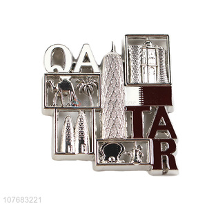 Promotional Qatar souvenir metal fridge magnet fridge sticker