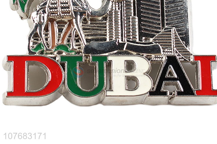 Good quality Dubai souvenir metal fridge magnet fridge sticker