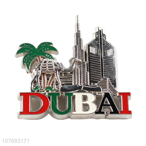 Good quality Dubai souvenir metal fridge magnet fridge sticker