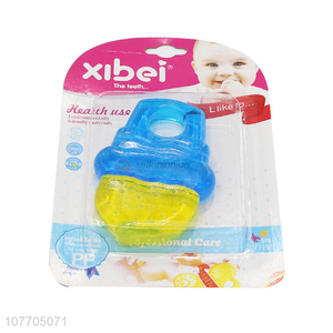 Custom logo <em>nipple</em> shape baby teether food grade baby teething toy