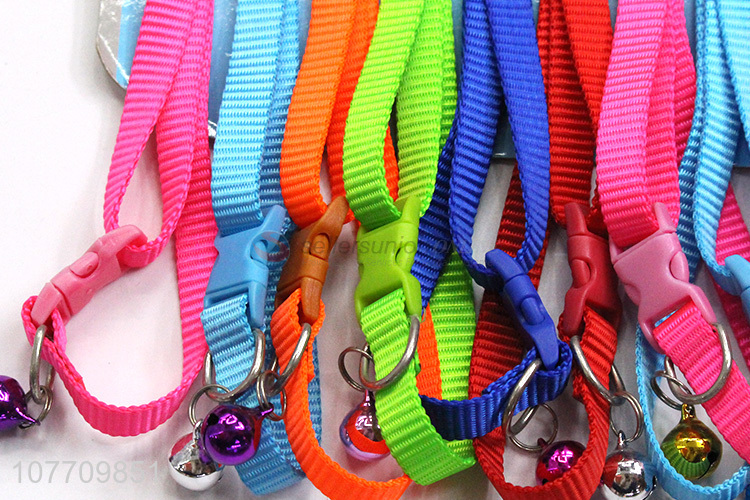 Factory supply simple design pets dogs bell collar