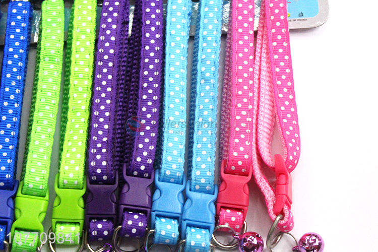 Top sale durable adjustable pets collar with spots pattern