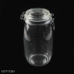 Wholesale kitchen food jar transparent glass sealed jar