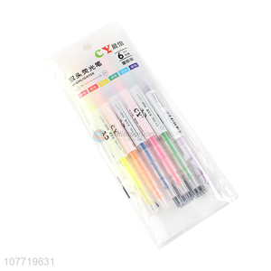 Good Price 6 Pieces Highlighter Marker Color Pen Set
