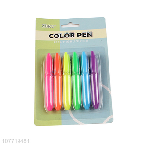 Fashion 6 Pieces Highlighter Marker Color Marking Pen Set