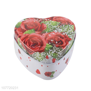 Wholesale heart-shaped knot wedding box wedding candy box tinplate box