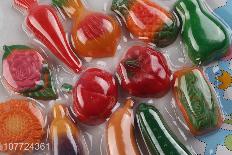 Hot selling 3D fruit vegetable refrigerator stickers cute fridge magnet for kids