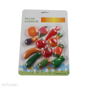 Hot selling 3D fruit vegetable refrigerator stickers cute fridge magnet for kids