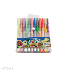 Hot sale 12 colors gel ink <em>pen</em> <em>colored</em> marking <em>pen</em> for student